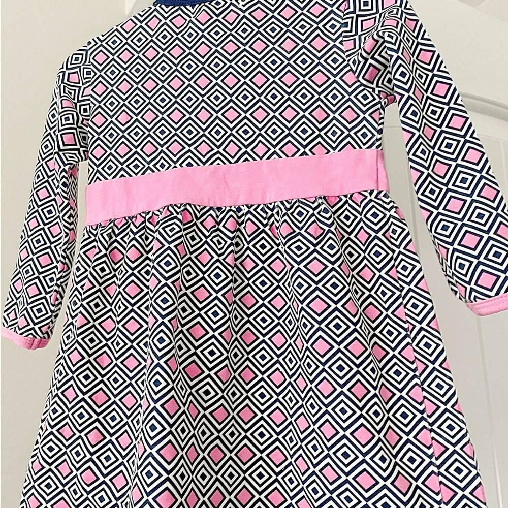Adorable Tooby*Doo Baby Girl Blue/Pink Empire Waist Dress! 12-18M - Picture 3 of 3